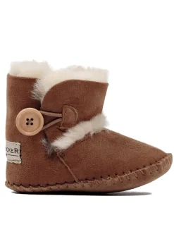Lammfell-Babyschuhe in Braun