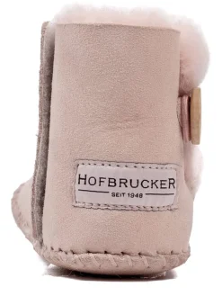 Lammfell-Babyschuhe in Rosa