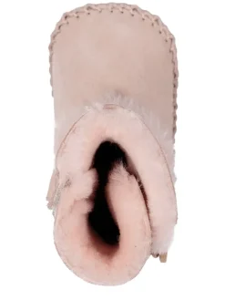 Lammfell-Babyschuhe in Rosa