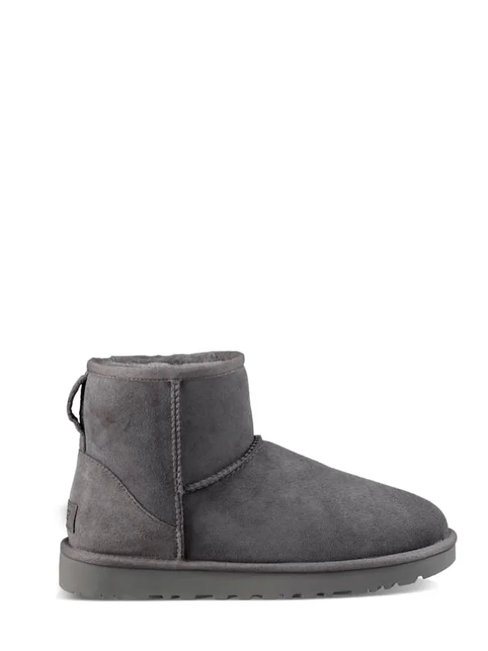 Lammfell-Boots "Classic Mini II" in Grau