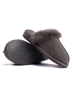 Lammfell-Hausschuhe "Helsinki" in Grau