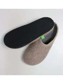 Lammfell-Hausschuhe in Beige