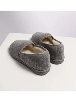 Lammfell-Hausschuhe in Grau