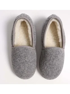 Lammfell-Hausschuhe in Grau