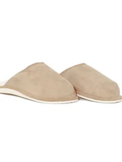 Lammfell-Hausschuhe in Hellbraun