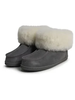 Lammfell-Hausschuhe "Oslo" in Grau