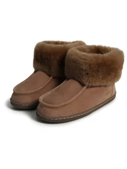 Lammfell-Hausschuhe "Oslo" in Beige