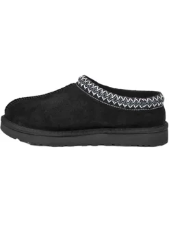 Lammfell-Hausschuhe "Tasman" in Schwarz