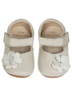 Lammleder-Lauflernschuhe "Siloé" in Hellgrau