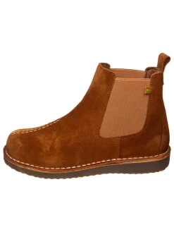 Leder Chelsea-Boots in Hellbraun