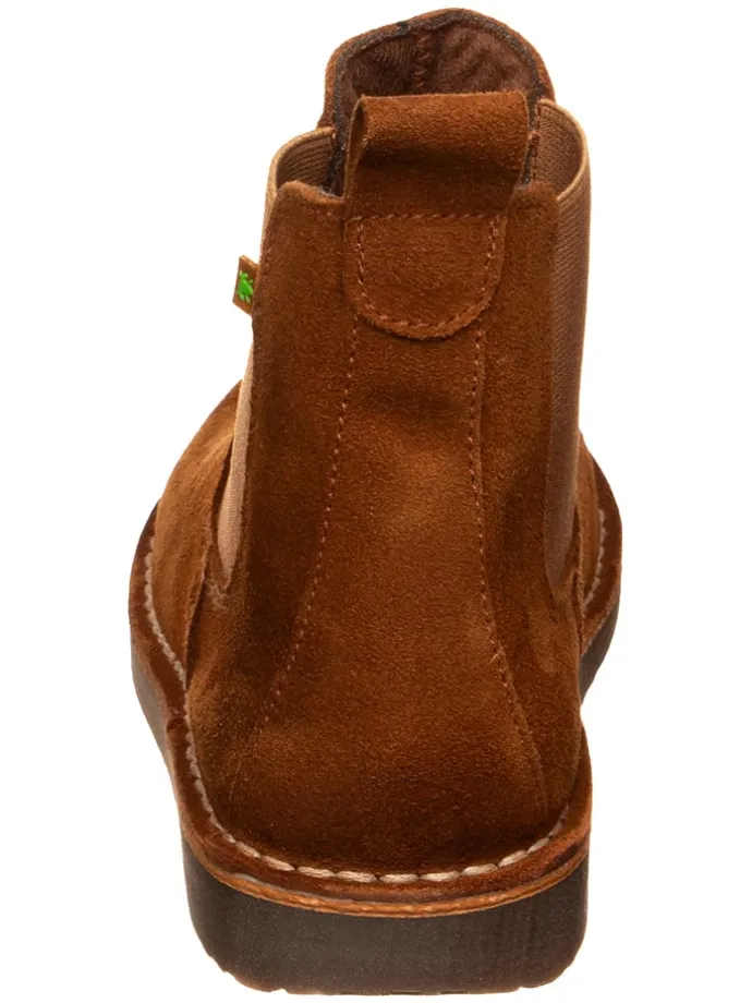 Leder Chelsea-Boots in Hellbraun