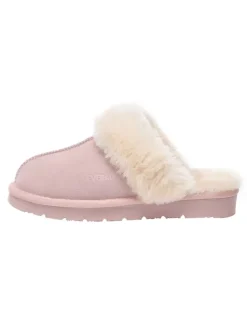 Leder Hausschuhe Raven in Rosa