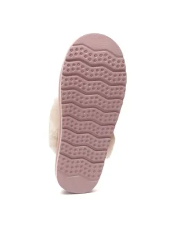 Leder Hausschuhe Raven in Rosa