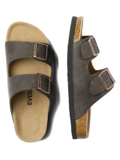 Leder Sandalen Duck in Braunes geöltes Leder