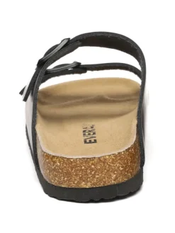 Leder Sandalen Duck in Schwarzes Leder