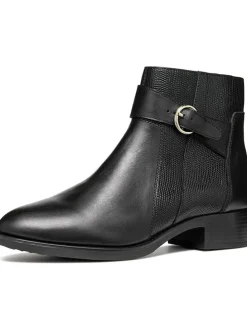 Leder-Ankle-Boots "Felicity" in Schwarz