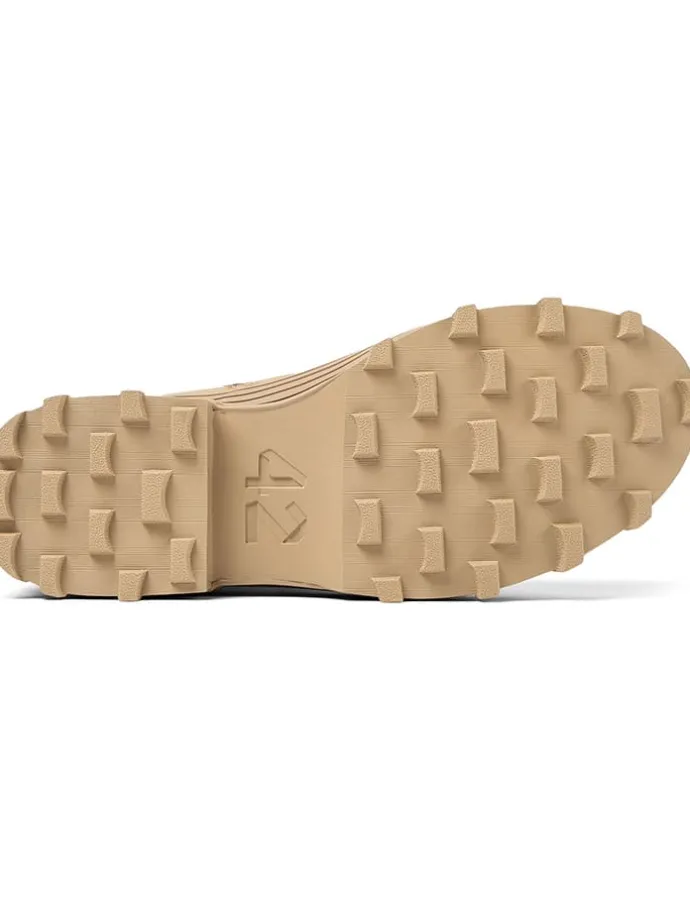 Leder-Ankle-Boots in Beige