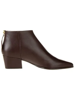 Leder-Ankleboots in Braun