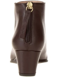 Leder-Ankleboots in Braun