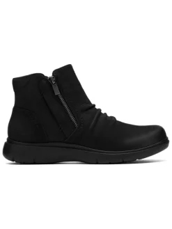 Leder-Ankle-Boots in Schwarz