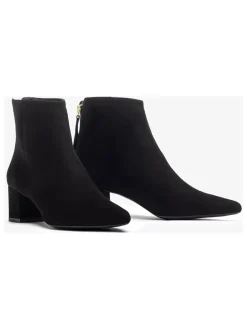 Leder-Ankle-Boots in Schwarz