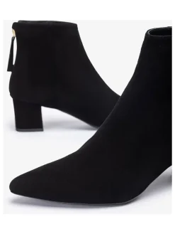 Leder-Ankle-Boots in Schwarz