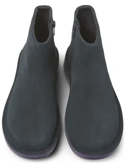 Leder-Ankle-Boots in Schwarz
