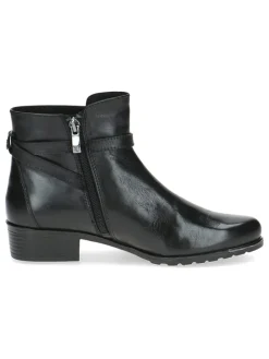 Leder-Ankle-Boots in Schwarz
