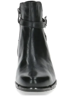 Leder-Ankle-Boots in Schwarz