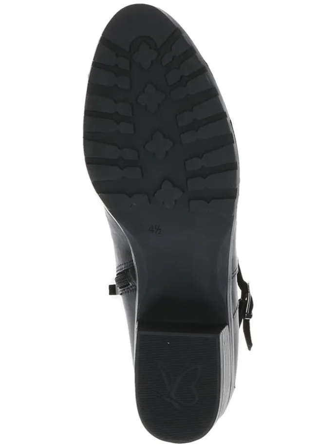 Leder-Ankle-Boots in Schwarz