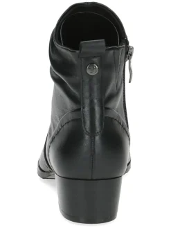 Leder-Ankle-Boots in Schwarz
