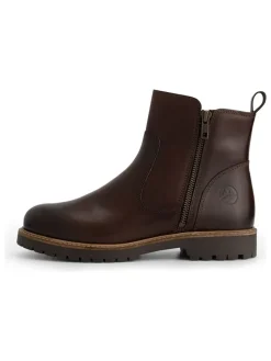 Leder-Ankle-Boots "Karup" in Braun