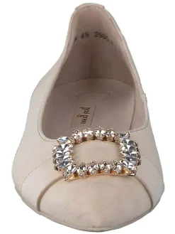 Leder-Ballerinas in Beige