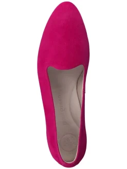 Leder-Ballerinas in Pink