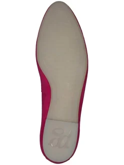 Leder-Ballerinas in Pink