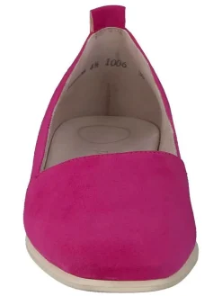 Leder-Ballerinas in Pink