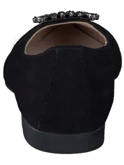 Leder-Ballerinas in Schwarz