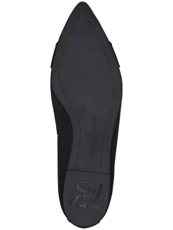 Leder-Ballerinas in Schwarz