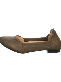 Leder-Ballerinas "Balla" in Khaki
