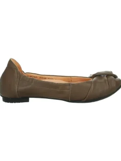 Leder-Ballerinas "Balla" in Khaki