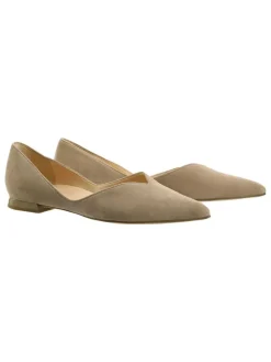 Leder-Ballerinas "Basic" in Beige