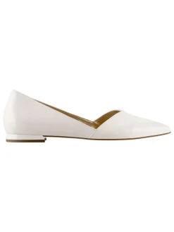 Leder-Ballerinas "Boulevard 10" in Weiß