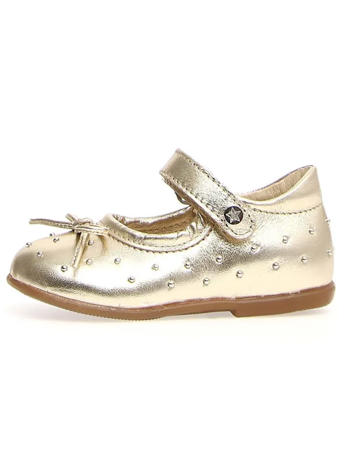 Leder-Ballerinas "Bunnyhops" in Gold
