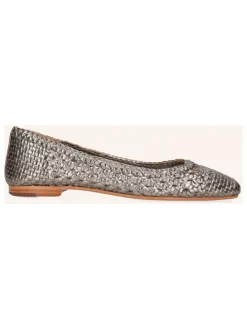 Leder-Ballerinas "Elyssa" in Silber