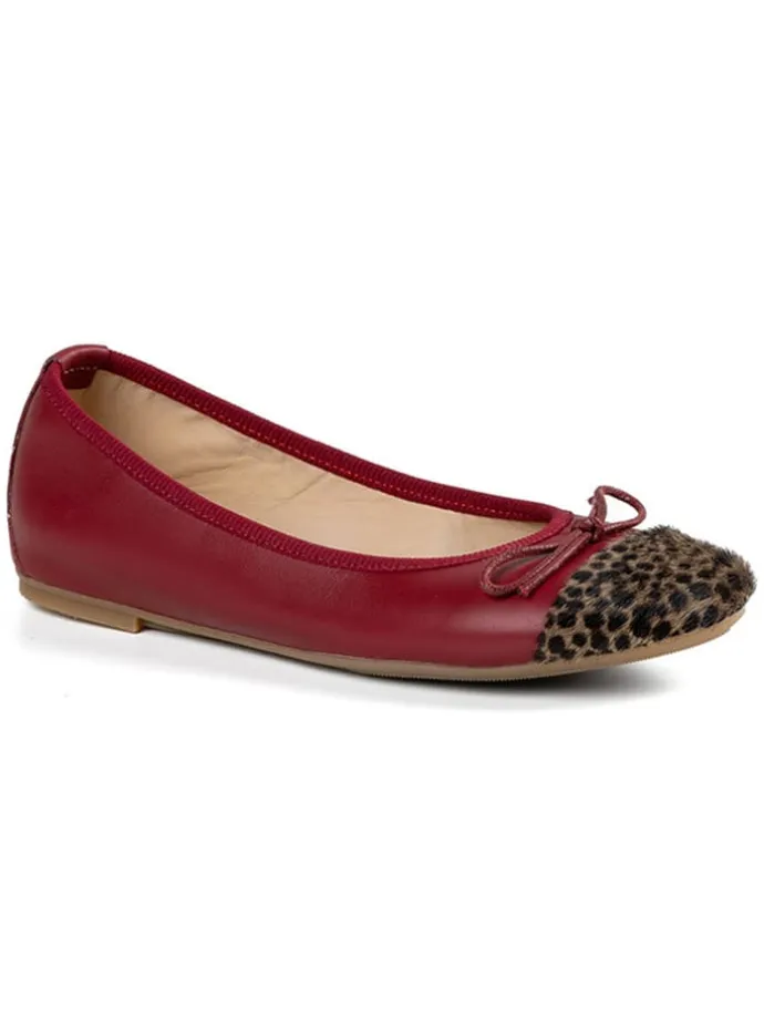 Leder-Ballerinas "Fabella" in Rot