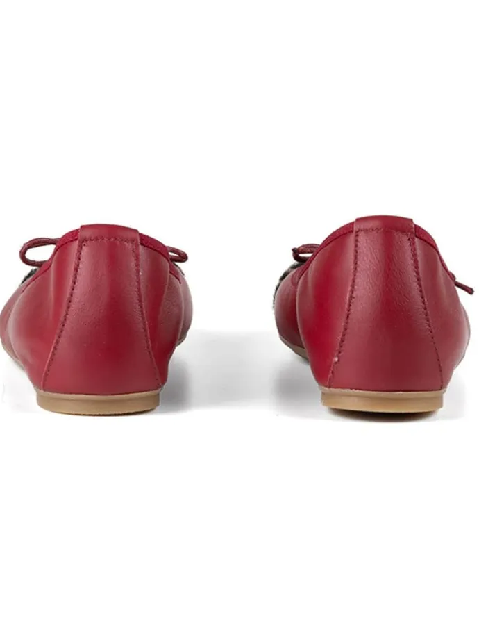 Leder-Ballerinas "Fabella" in Rot