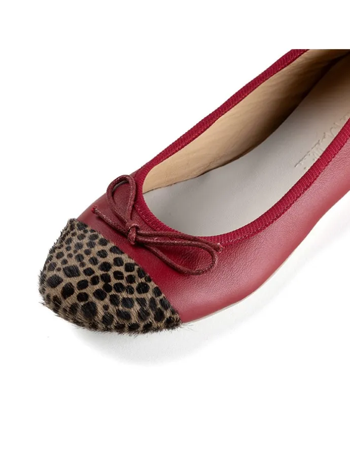 Leder-Ballerinas "Fabella" in Rot
