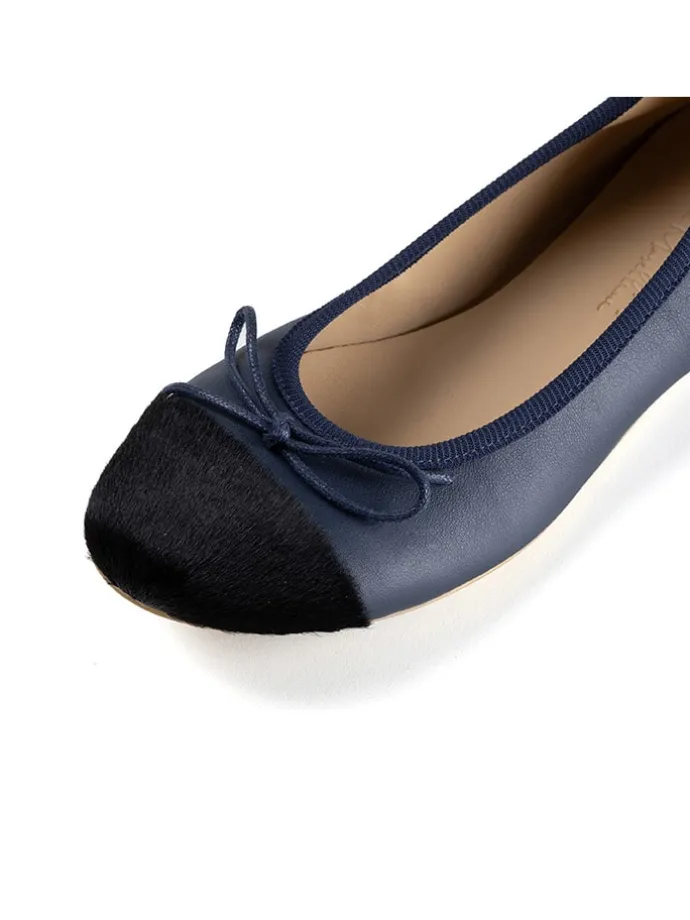 Leder-Ballerinas "Fabella" in Dunkelblau