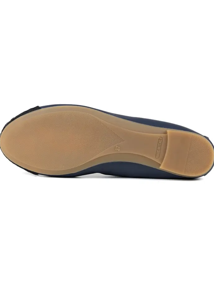 Leder-Ballerinas "Fabella" in Dunkelblau