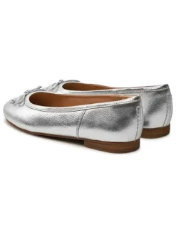 Leder-Ballerinas "Fawna" in Silber